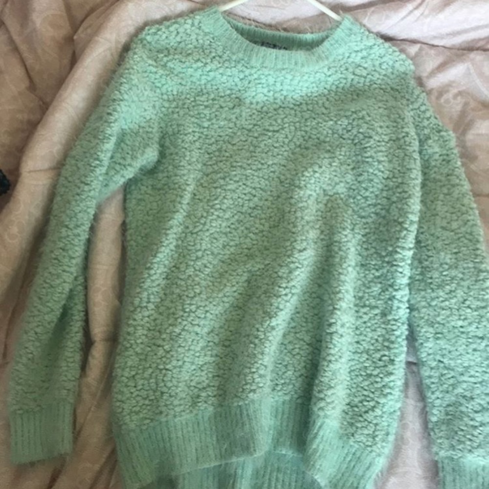 Mint fuzzy sweater